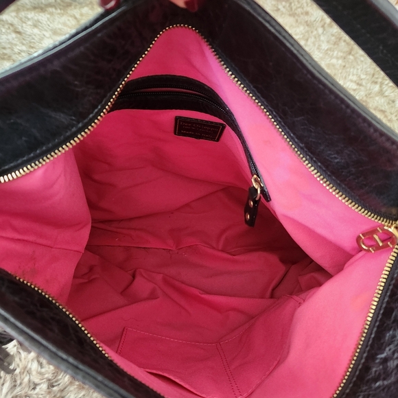 Dee Ocleppo 100% Leather Weaved Black Tote Bag Made in Italy - Picture 9 of 14